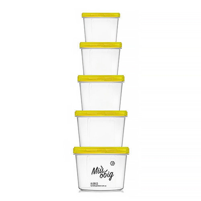 82ж Наб.кругл.емкостей 0,2+0,3+0,5+0,7+1,0л. ЖК/12 (шт.)