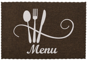 445-135 Серветка сервірувальна (плейсмат) Kitchen, колір - коричневий, 29.5*45см
