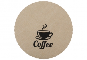 445-147 Серветка сервірувальна (плейсмат) Coffee, колір - бежевий, D38см