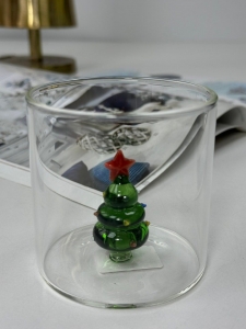 102-1176 Склянка з подвійними стінками 310мл Зелена ялинка